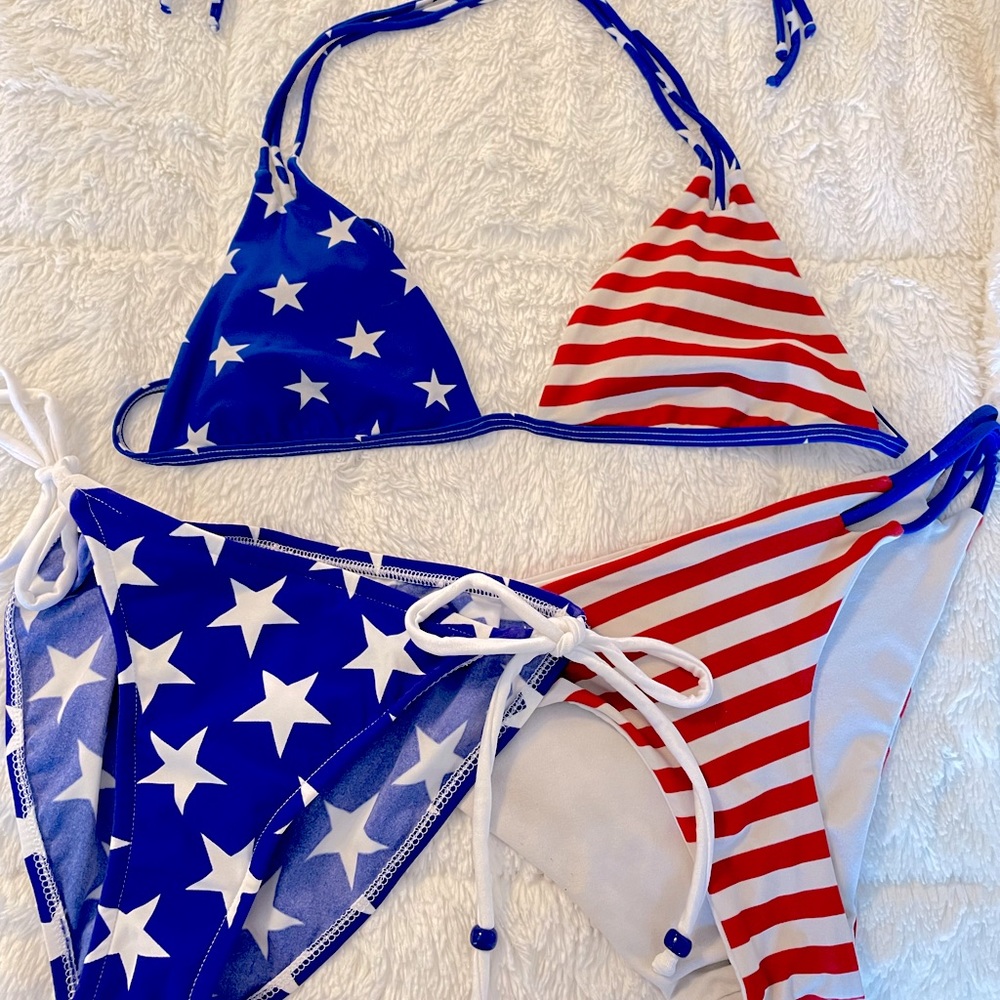 American Flag Bikini, 2 different bottoms